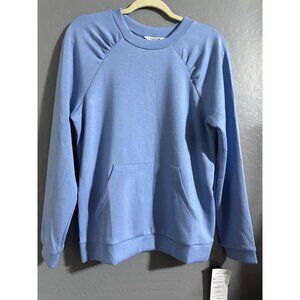Isabella Activewear Women's Scuba Baby Blue Pullover Size M NWT